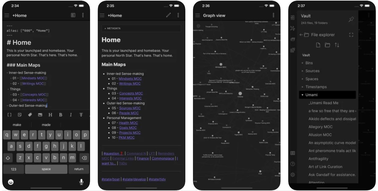 ?筆記知識庫APP開發(fā)界面